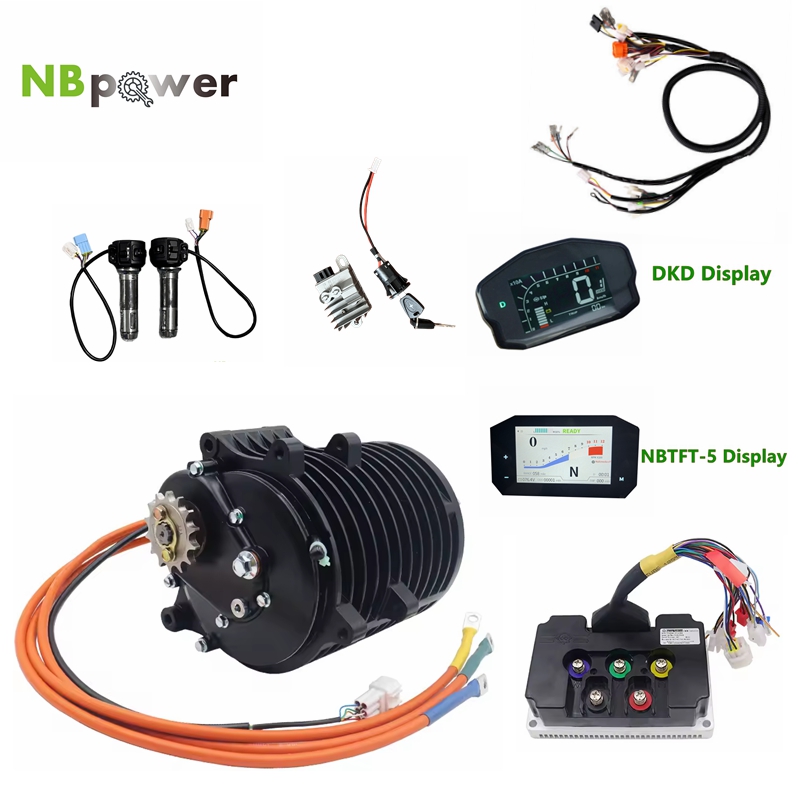 Mid Drive Motor Kit 72V 3000W - QS138 70H V3 3000W Mid-Drive Motor