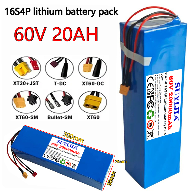 60V 30Ah Electric Scooter Battery - Transporte aéreo rápido, bateria de lítio