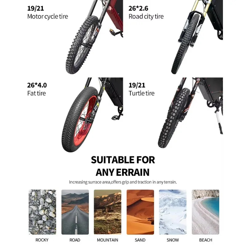 Mais poderosa montanha 72v 120 - 72V 12000W Electric Dirt Bike avaliação e preço