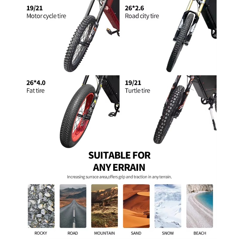 Modificação mais poderosa mont - 72V 12000W Electric Dirt Bike avaliação e preço