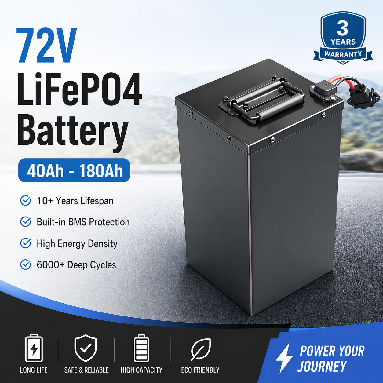 Bateria de lítio lifepo4 New E - 72V 60Ah Lifepo4 Battery Pack avaliação e preço