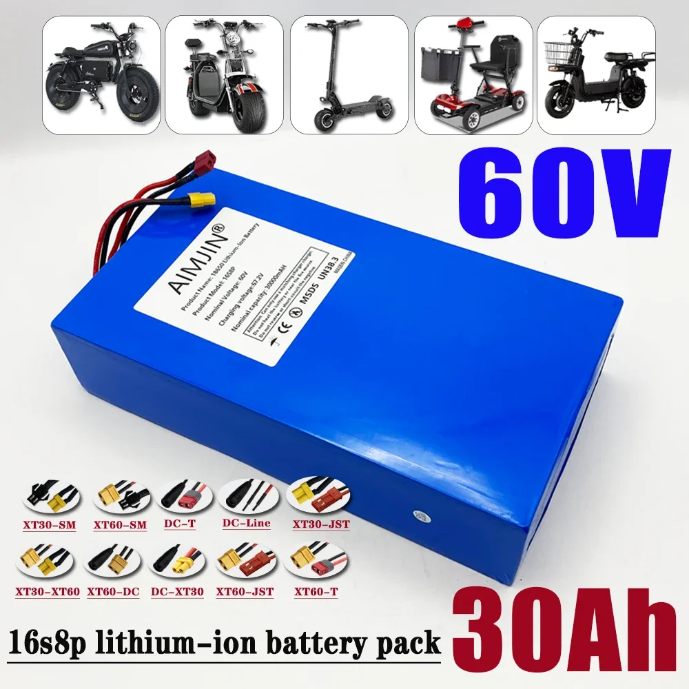 Bateria de íon de lítio 18650  - 60V 30Ah Electric Scooter Battery avaliação e preço